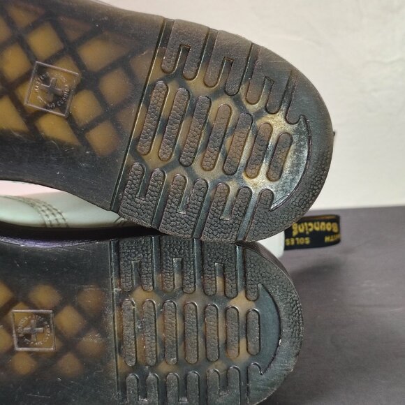 Dr. Martens Zavala Boots White Leather Combat Air Wair Womens 8  AW004 SK 08 V - Picture 6 of 12